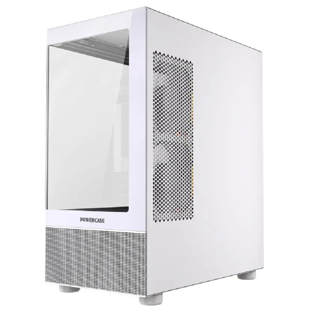 Powercase Корпус Vision Micro M2 ARGB, Tempered Glass, 3x 120mm ARGB PWM Fan, белый, mATX (CVMWM2-A3)