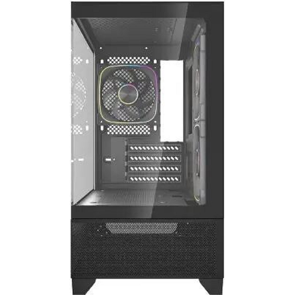 Powercase Корпус Vision Micro M4B, Tempered Glass, Type-C, 3x 120mm ARGB PWM Fan, чёрный, mATX (CVMM4B-A3)