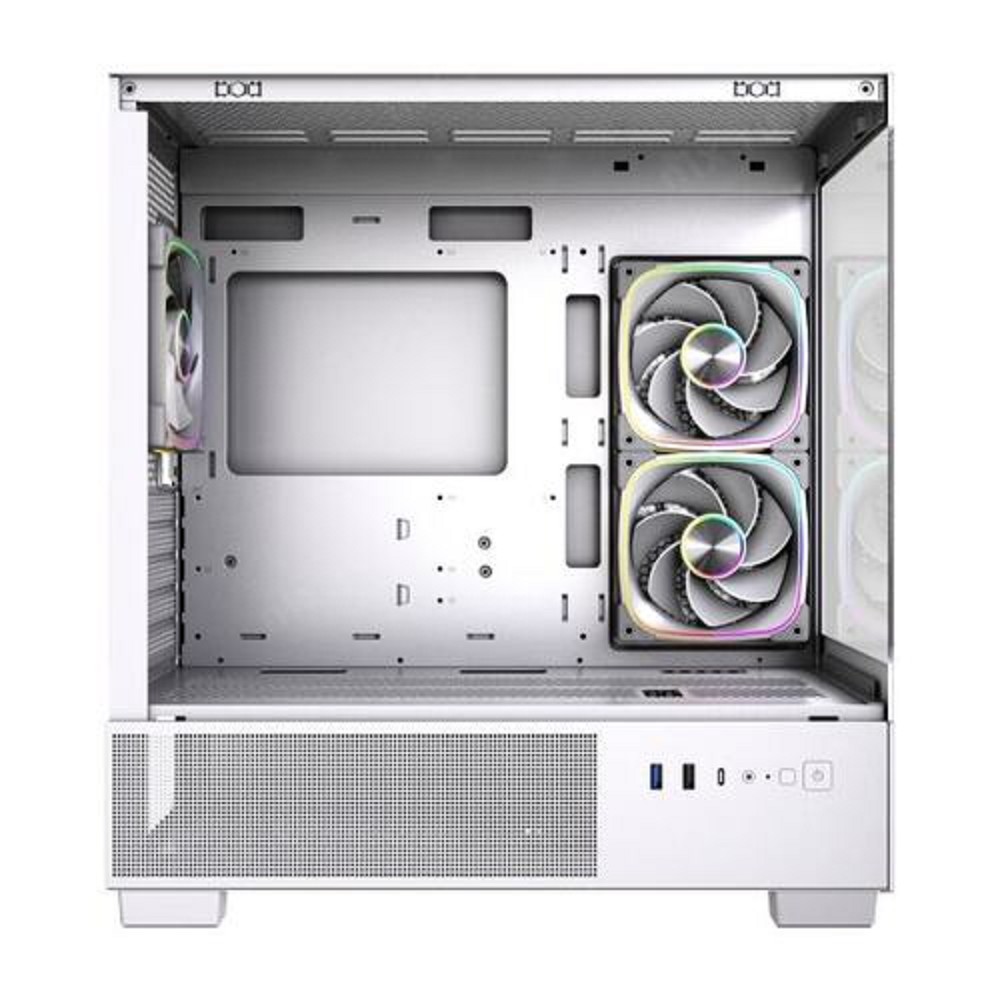 Powercase Корпус Vision Micro S4W, Tempered Glass, Type-C, 3x 120mm ARGB PWM Fan, ARGB+PWM HUB, белый, mATX (CVMMSHW-A3)