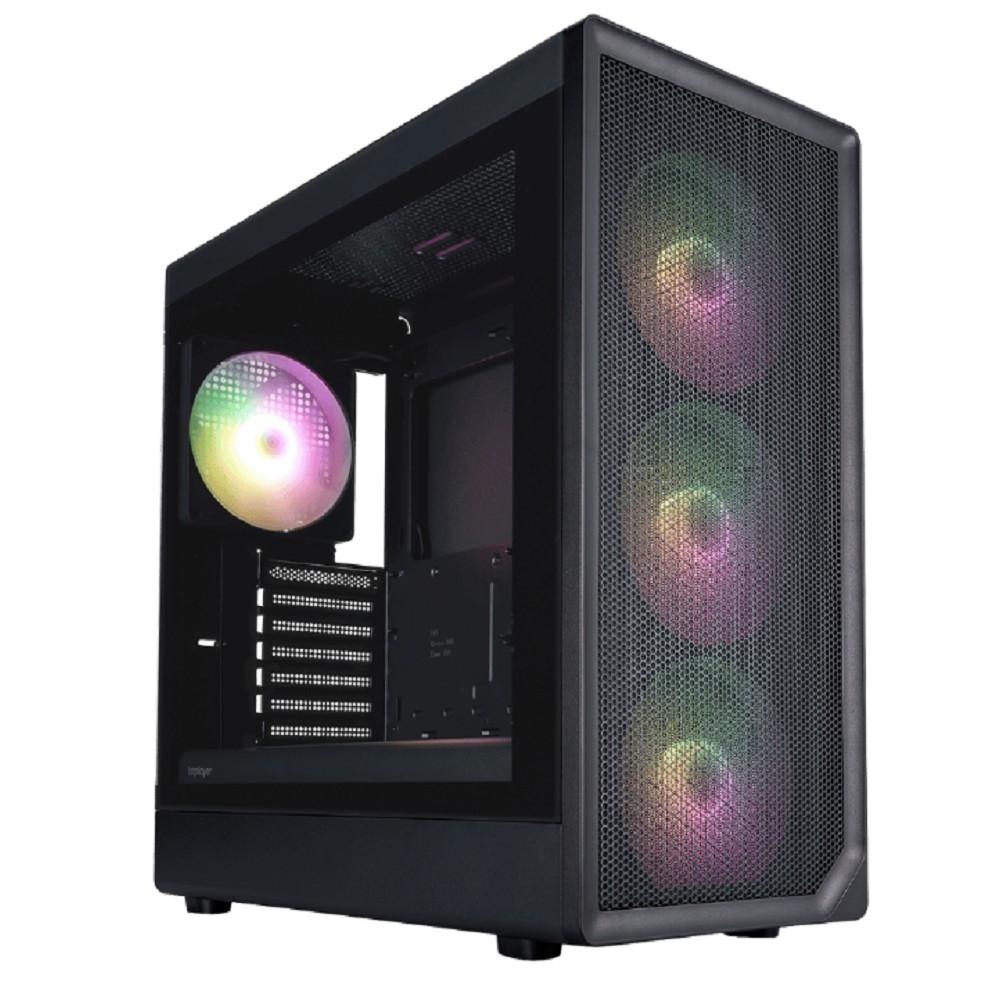 1STPLAYER Корпус AU8 ARGB Black / E-ATX / 4x140mm ARGB fans / AU8-BK-4FE7-14
