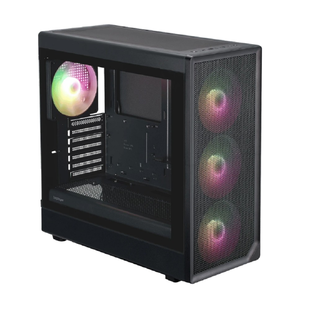 1STPLAYER Корпус AU8 ARGB Black / E-ATX / 4x140mm ARGB fans / AU8-BK-4FE7-14