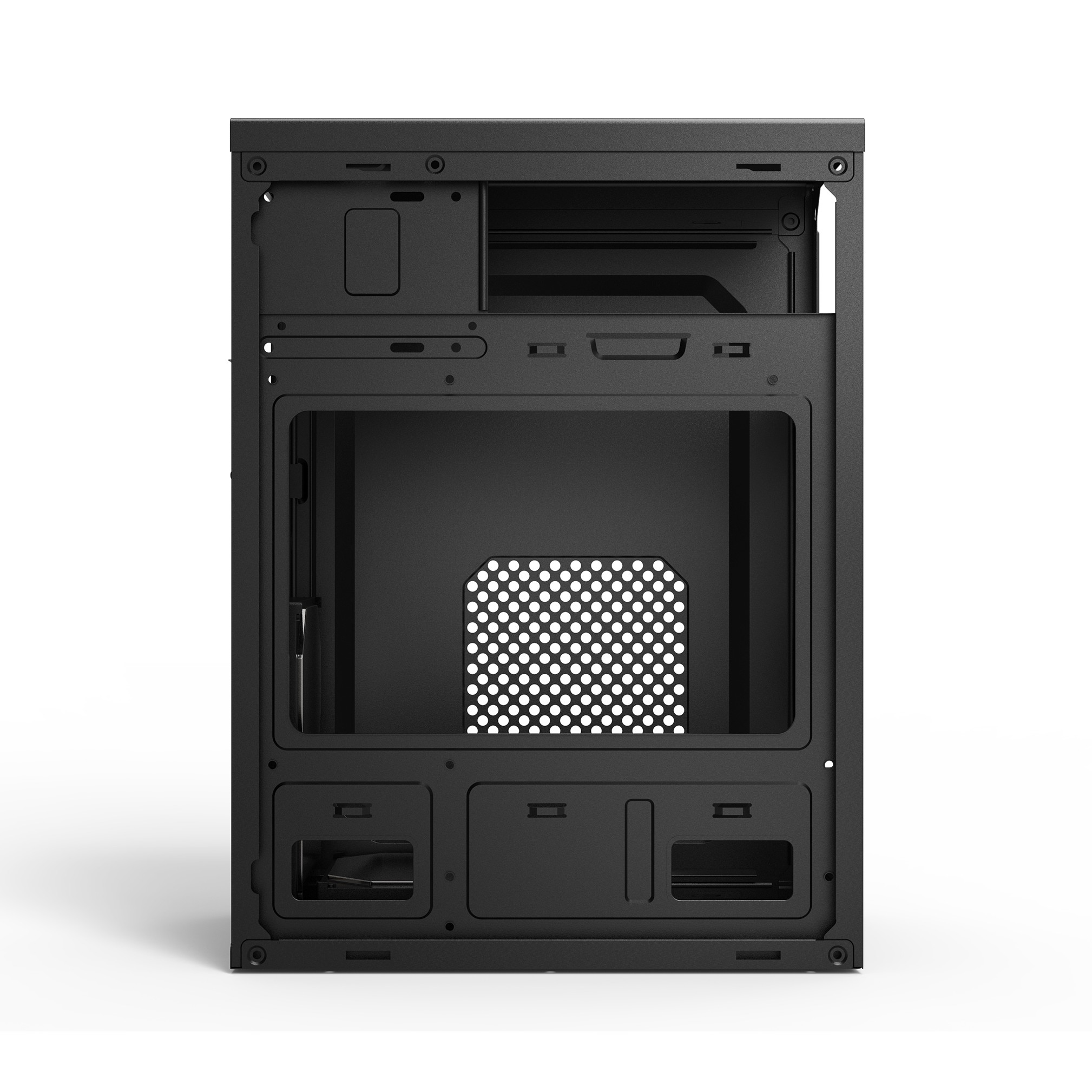 CBR Корпус mATX Minitower MX08, c БП PSU-ATX550-12MD (550W/120mm), 2*USB 2.0, HD Audio+Mic, Black [PCC-MATX-MX08-550W]