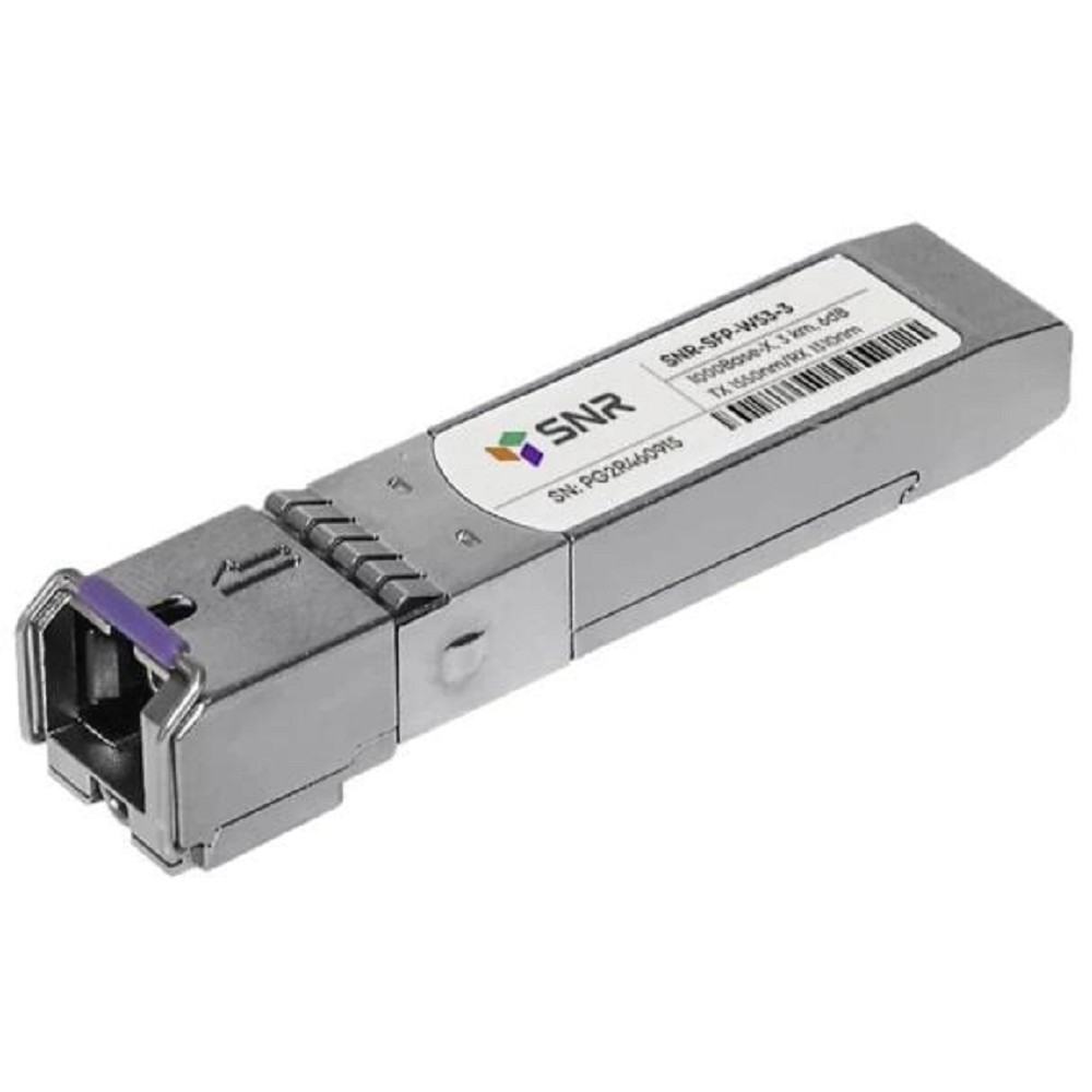 SNR SNR-SFP-W53-3-I Одноволоконный модуль, SFP WDM 1000Base-BX, разъем SC, рабочая длина волны Tx/Rx: 1550/1310нм, дальность до 3км (6dB), с поддержкой функции DDM