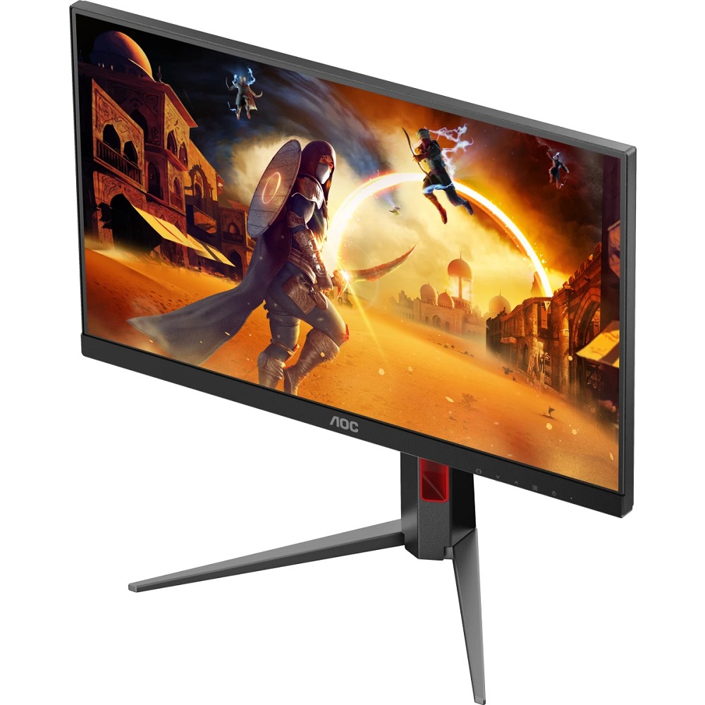 23,8" AOC Gaming 1920x1080 WLED 16:9 IPS 300cd, 1000:1, 80M:1, 1ms, 178°/178°, 2xHDMI, DP, 200Hz, Speakers, Tilt, Height, Swivel, Pivot, VESA, Internal, Black/Red, 3y арт. 24G4HA