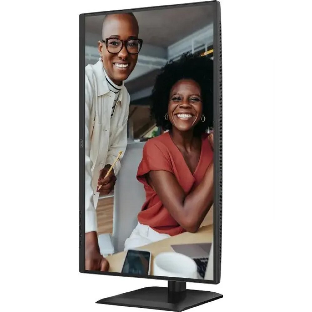 27" AOC 1920x1080, WLED, 16:9, IPS, 300 cd, 1500:1, 20M:1, 4ms, 178°/178°, VGA, HDMI, DP, USB hub: USB3.2x4, USB3.2-B, 120Hz, Speak, Tilt, Height, Swivel, Pivot, Internal, VESA, Black, 3y арт. 27E4U
