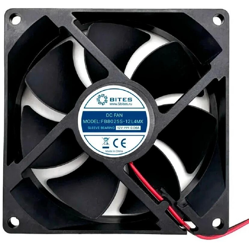5bites Вентилятор FB8025S-12L4MX 80X25 / SLEEVE / 2000RPM / MOLEX / 4P