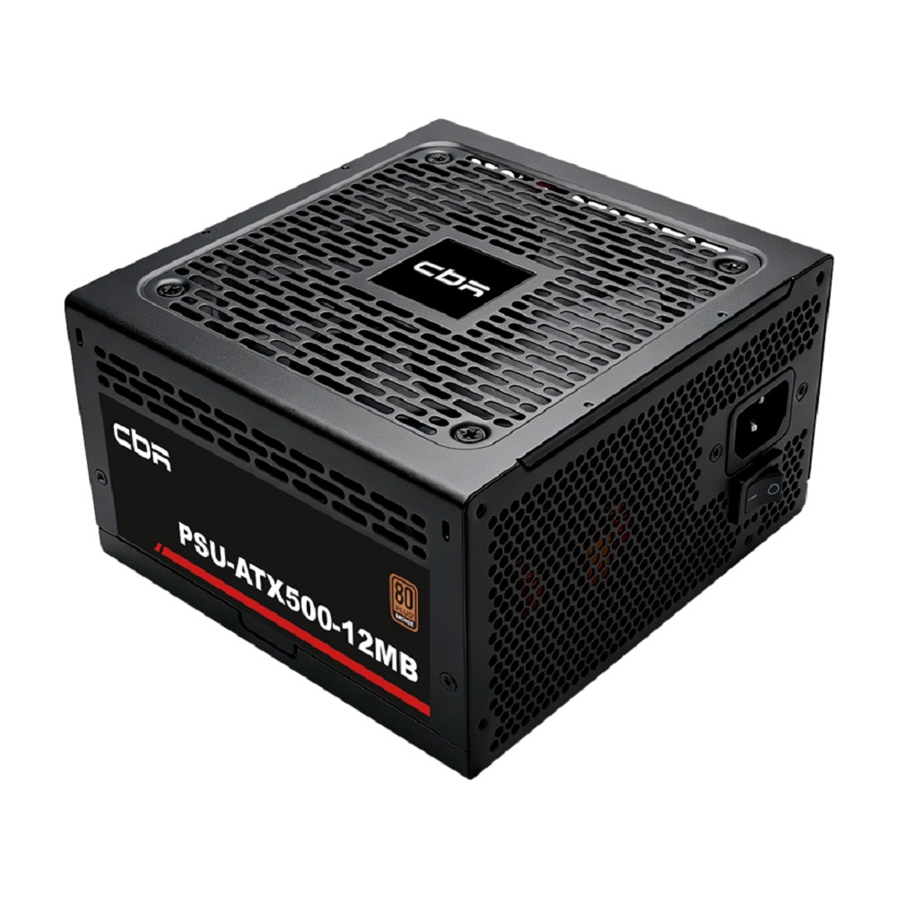 Блок питания CBR ATX 500W, 80+ Bronze, DC-DC, APFC, 12cm fan, 20+4pin/1*8+(4+4)pin/2*6+2pin/2*IDE/4*SATA, 1.5м кабель питания, чёрный [PSU-ATX500-12MB]