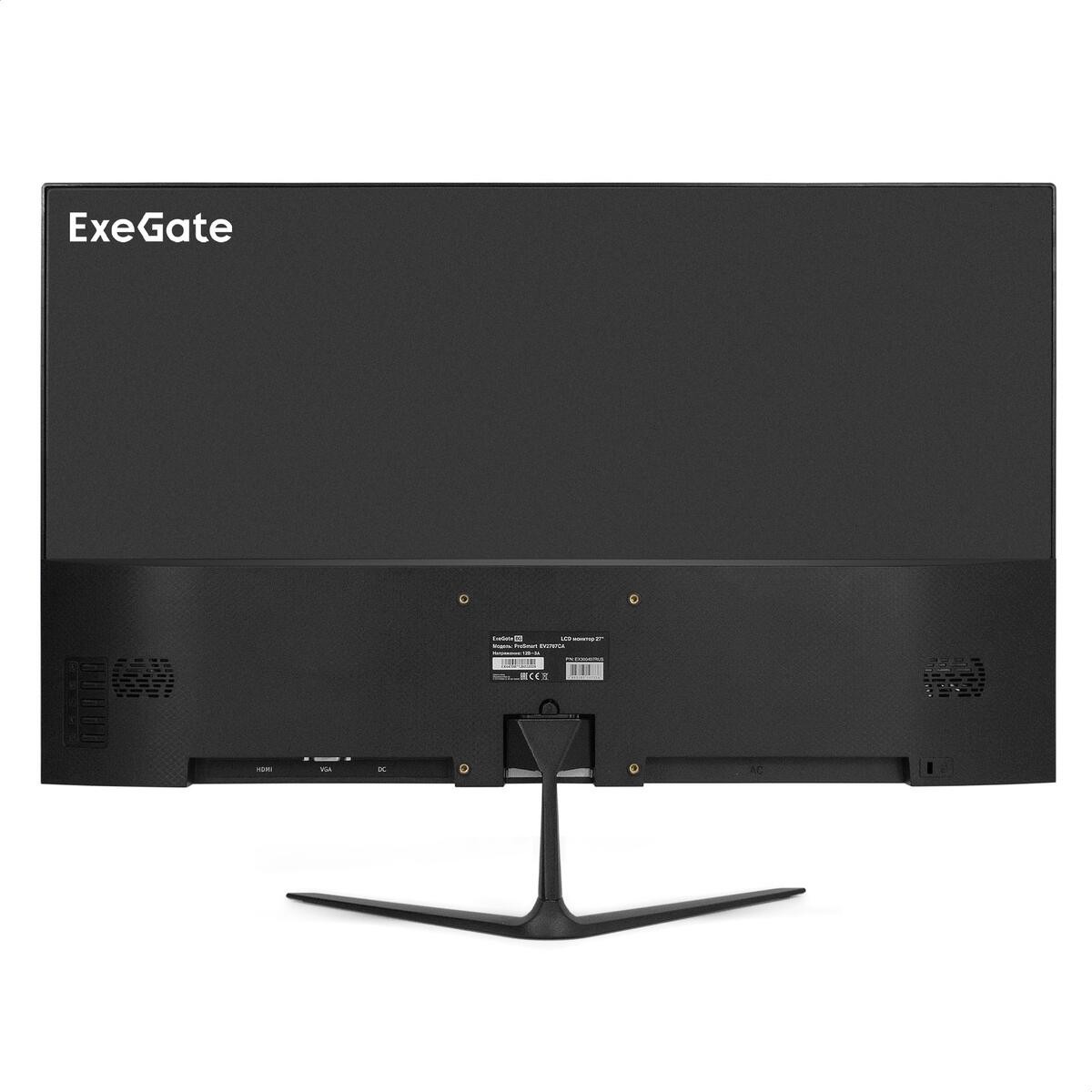 LCD ExeGate 27" EV2707CA ProSmart {VA 1920x1080 100Hz 5ms 16:9 250cd 4000:1 178/178 D-Sub HDMI VESA} [EX300407RUS]