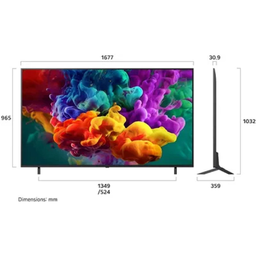LG 75" 75QNED85B6C.ARUG черный титан 4K Ultra HD 120Hz DVB-T DVB-T2 DVB-C DVB-S DVB-S2 USB WiFi Smart TV