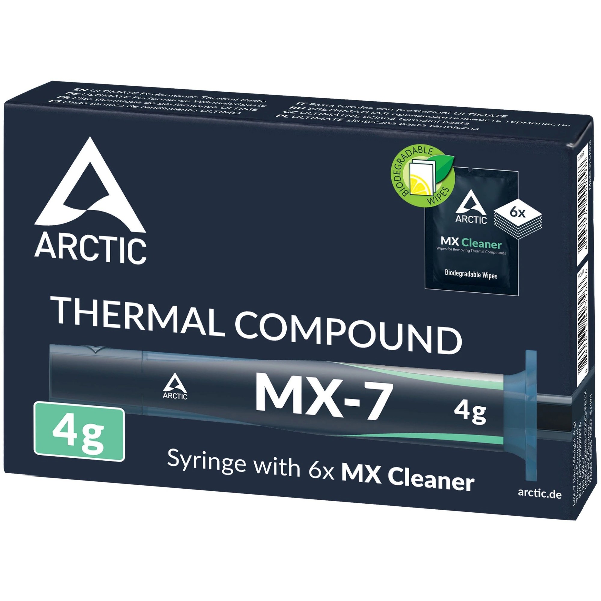 MX-7 Thermal Compound 4-gramm with 6pcs MX Cleaner ACTCP00092A ARCTIC