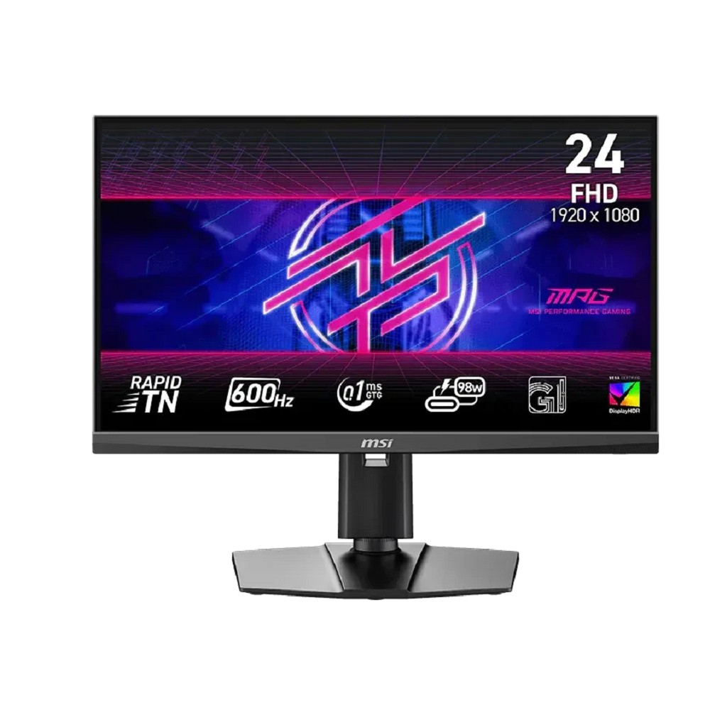 MSI MPG 24,1" 244F 242R X60N Black {TN 1920x1080 600Hz 0.1ms 350cd(HDR 500cd peak) 2xHDMI DisplayPort 3xUSB USB-C(98W) Tilt Swiv HAS Pivot Internal Vesa} MicroStar арт. 9S6-3BC79T-009