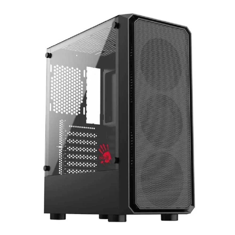 Корпус Bloody CC-126 черный без БП ATX 8x120mm 2xUSB2.0 1xUSB3.0 audio bott PSU A4Tech арт. CC-126-BK