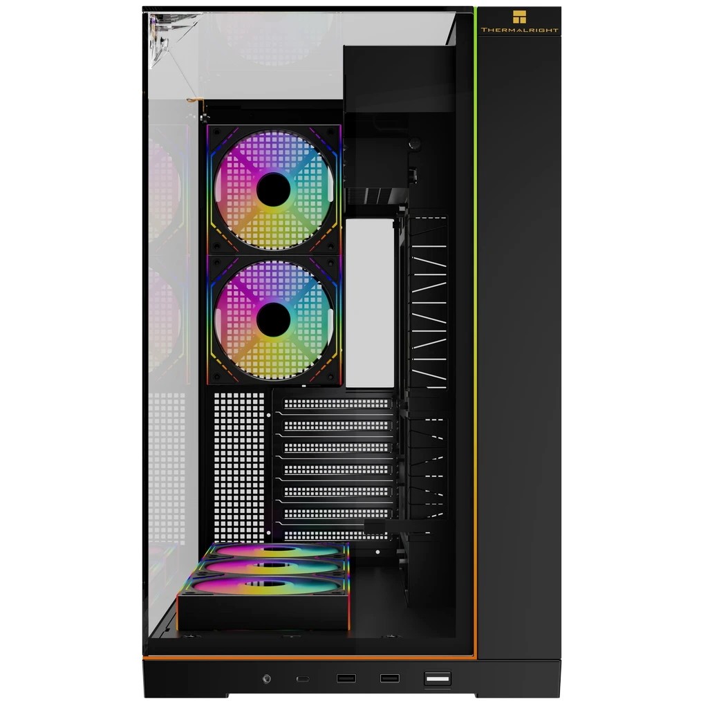 Thermalright Корпус TR-A70 ARGB FAN5-M / Black / TG / 5 x120mm ARGB PWM Fans / ARGB Strip / USB TYPE-C / ATX / TRA70AF5MB