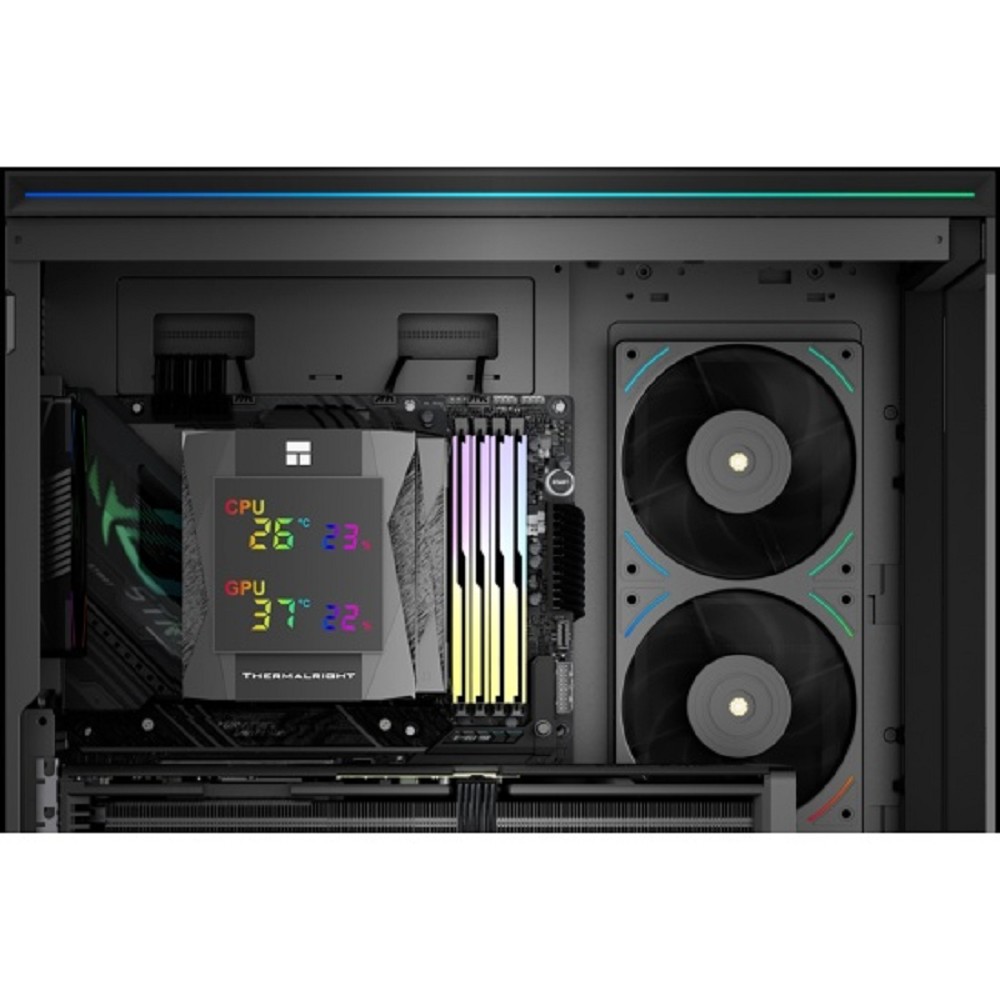 Thermalright Кулер Royal Knight 120 Digital Black LGA115X/1200/1700/1851/2011/2066/ AM4/AM5 (2x120mm PWM Fan, медное основание, 6 тепл. трубок 6мм) / TRRK120DB
