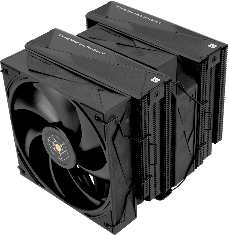 Thermalright Кулер Royal Pretor 130 Black LGA115X/1200/1700/1851/2011/2066 (1x120mm + 1x130mm PWM Fan, медное основание, 6 тепл. трубок 6мм) / TRRP130B