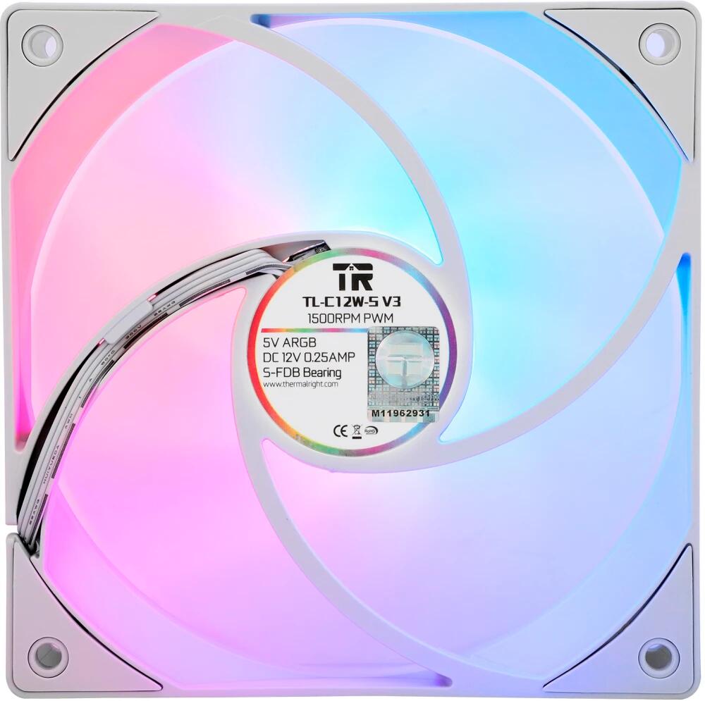 Thermalright Комплект вентиляторов (3 шт.) TL-C12W-S V3 x3 / ARGB / 120mm PWM / TRTLC12WSV3.3P