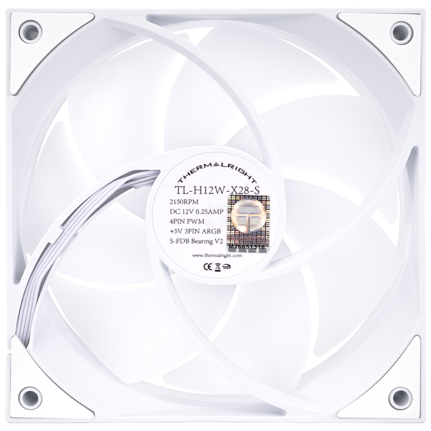 Thermalright Вентилятор TL-H12W-X28-S / ARGB / 120mm PWM / TRTLH12WX28S