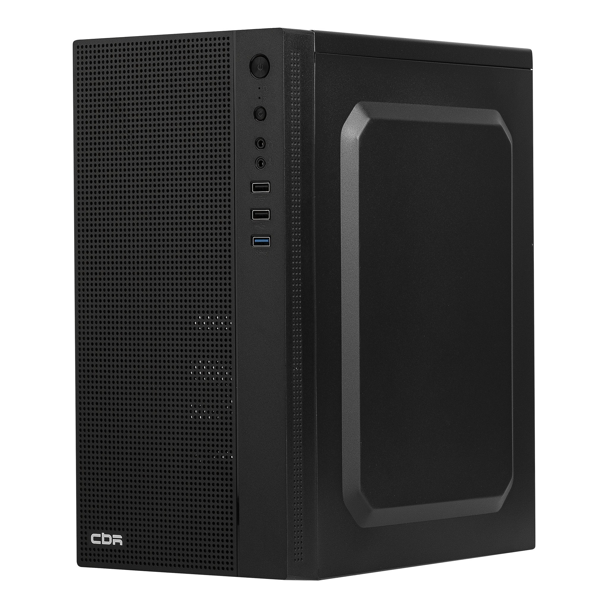 CBR Корпус mATX Minitower MX12, c БП 550W PSU-ATX550-12MD (550W/120mm), 1*USB 3.0, 2*USB 2.0, HD Audio+Mic, Black [PCC-MATX-MX12-550W]