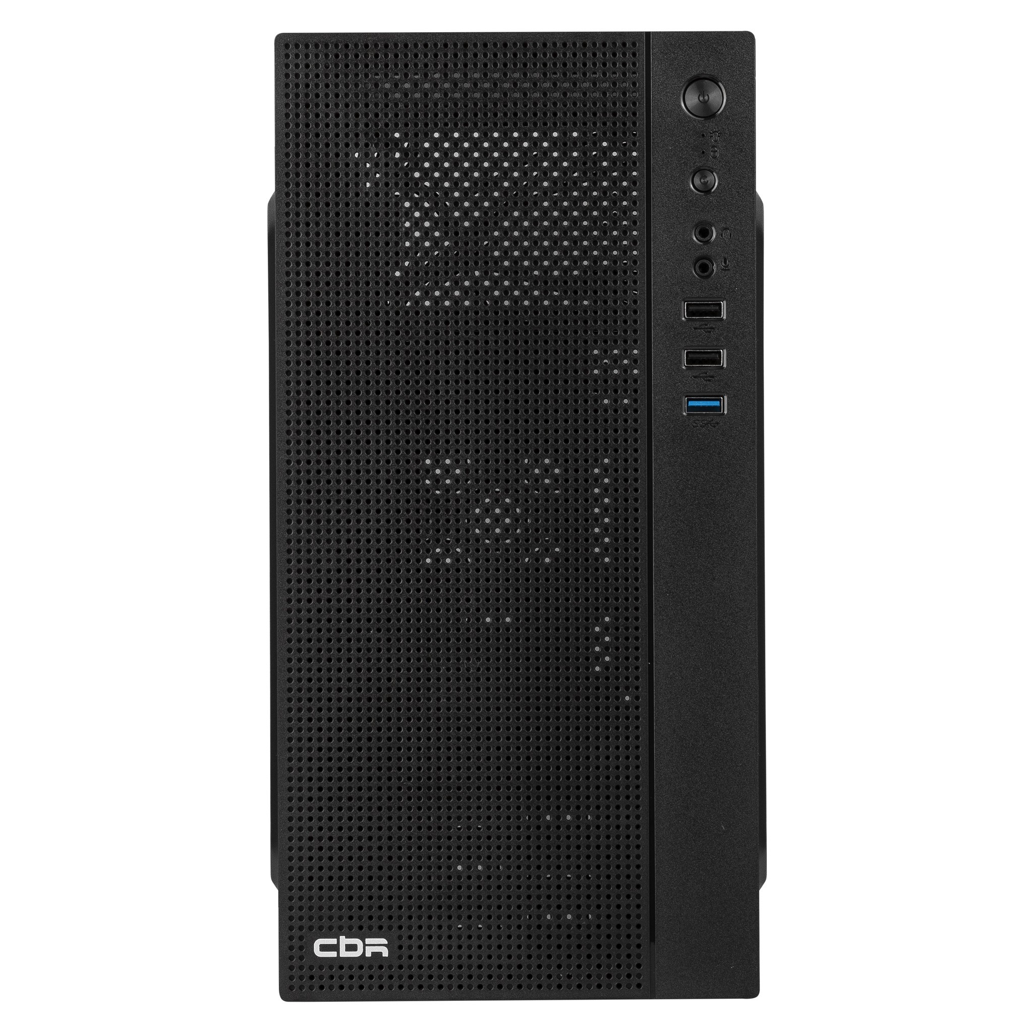 CBR Корпус mATX Minitower MX12, c БП 550W PSU-ATX550-12MD (550W/120mm), 1*USB 3.0, 2*USB 2.0, HD Audio+Mic, Black [PCC-MATX-MX12-550W]