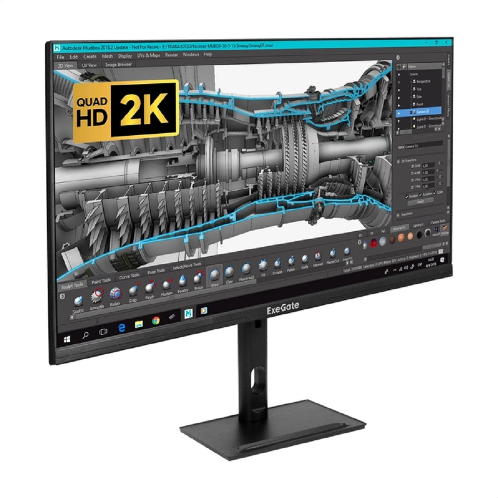 Повреждение упаковки LCD ExeGate 27" ES2707TA SmartView черный {IPS 2560x1440 75Hz 1ms 250cd HDMI DisplayPort HAS USB 2x3W} [EX296976RUS] арт. EX296976RUS_DP