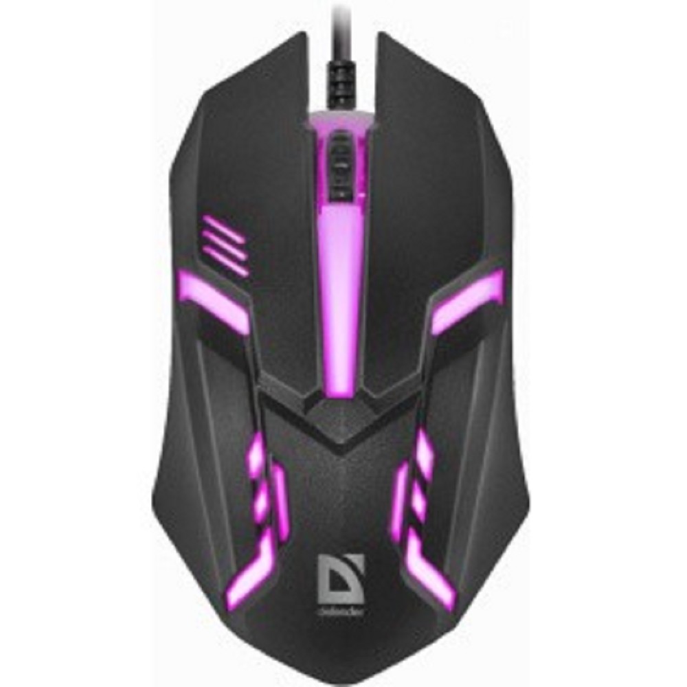 Повреждение упаковки Defender Cyber MB-560L [52560] {Проводная оптическая мышь, 7 цветов, 3 кнопки,1200dpi, черный} арт. 52560_DP