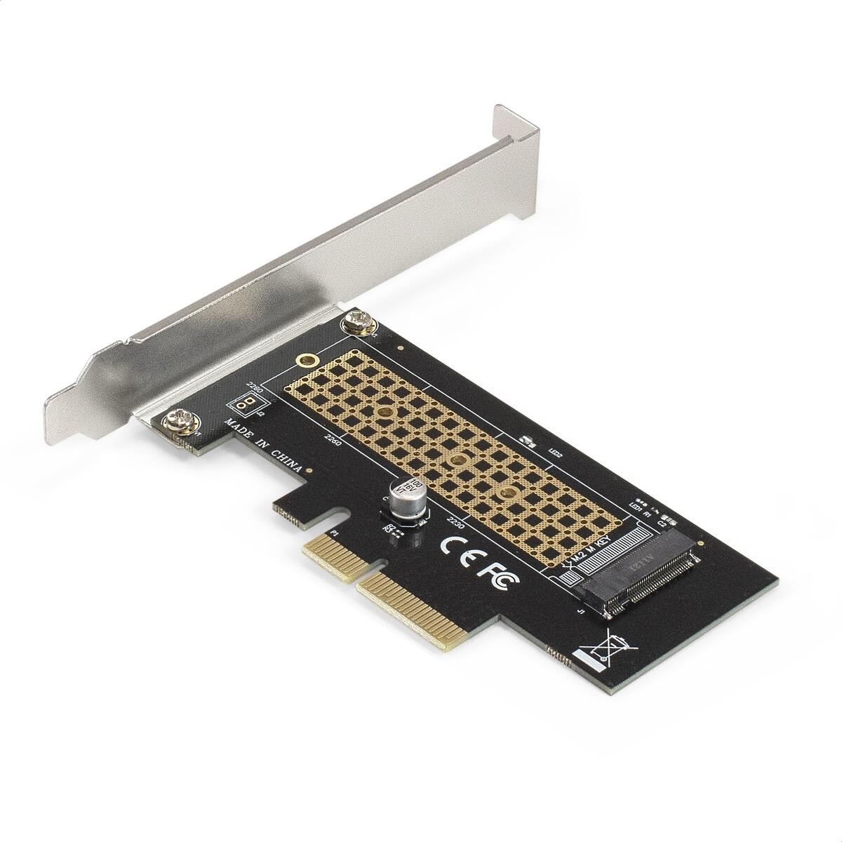 Exegate EX300627RUS Переходник ExeGate EXE-534 (M.2 M key -> PCI-E x4 v3.0 для установки SSD 2230/2242/2260/2280 M.2 M key в слот PCI-E x4)