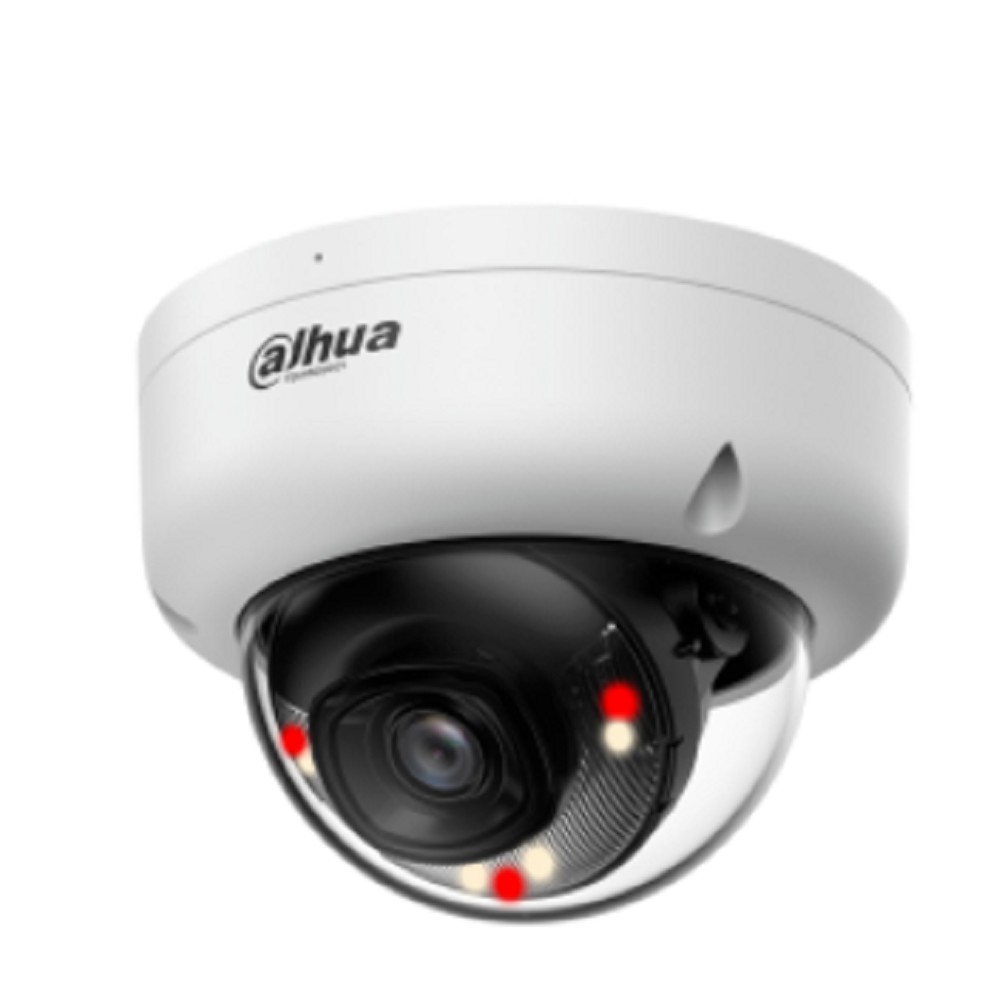 DAHUA DH-IPC-HDBW1439E1P-A-IL-0280B-S7 Уличная купольная IP-видеокамера с ИК-подсветкой до 30м и LED-подсветкой до 30м; 4Мп; объектив 2.8мм; IP67, IK08; питание: 12В(DC), PoE; корпус: металл, пластик