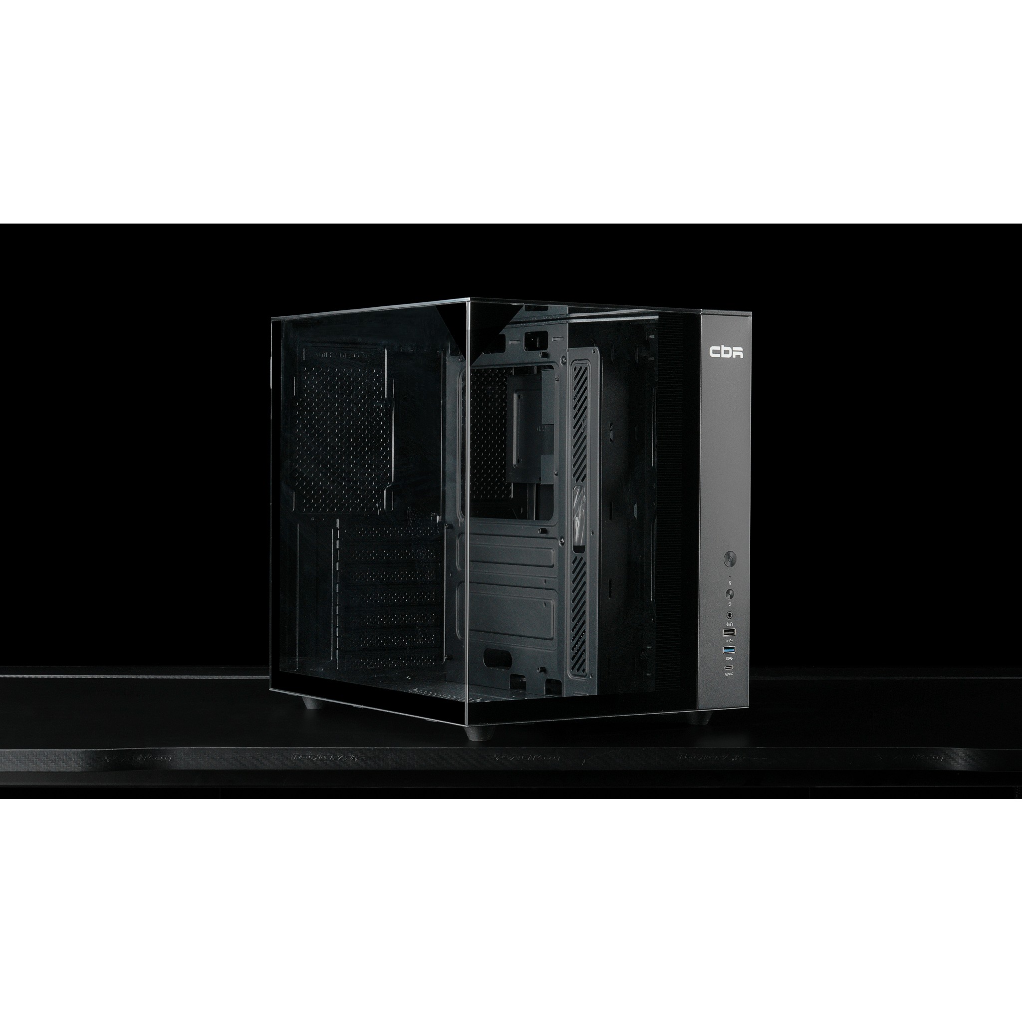 CBR Корпус ATX Cube X800BK, без БП, 1*USB Type-C, 1*USB 3.0, 1*USB 2.0, HD Audio+Mic, Black [PCC-ATX-X800BK-WPSU]