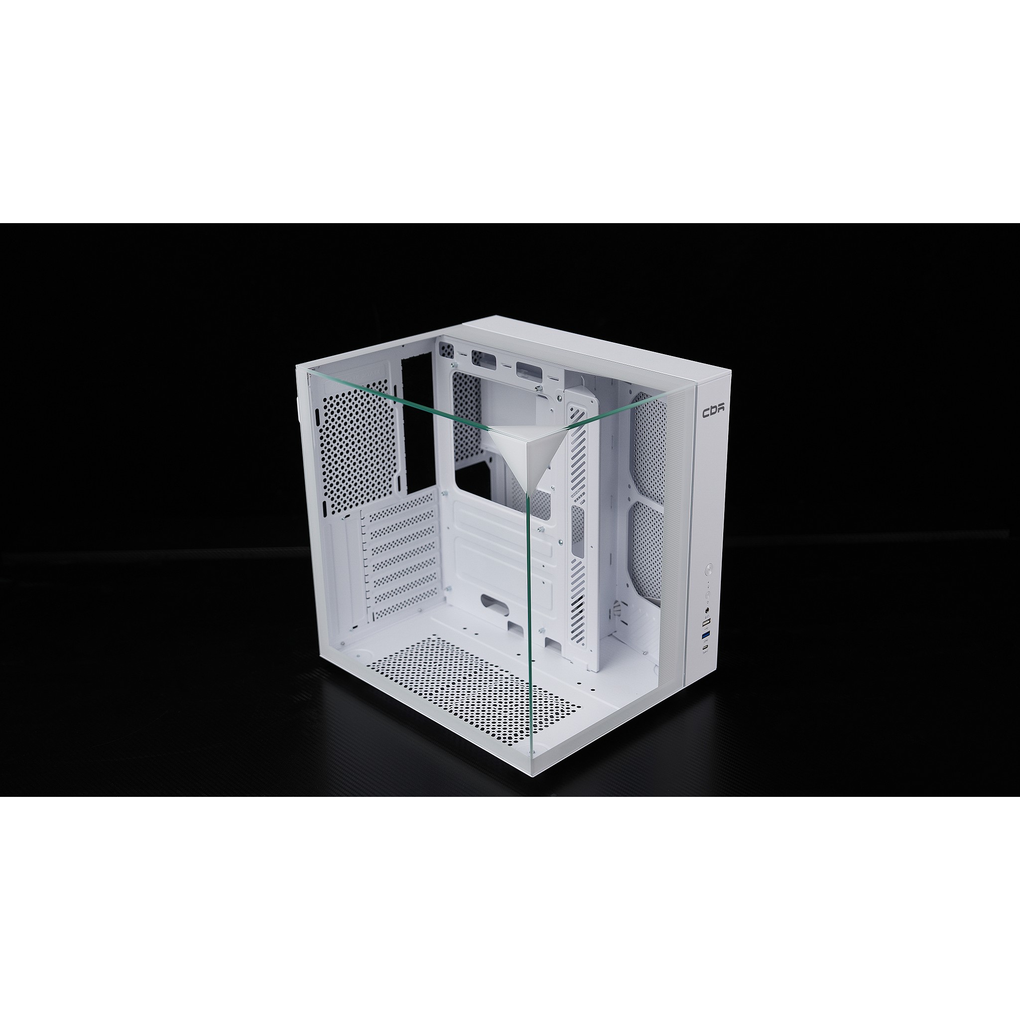 CBR Корпус ATX Cube X800WT, без БП, 1*USB Type-C, 1*USB 3.0, 1*USB 2.0, HD Audio+Mic, White [PCC-ATX-X800WT-WPSU]