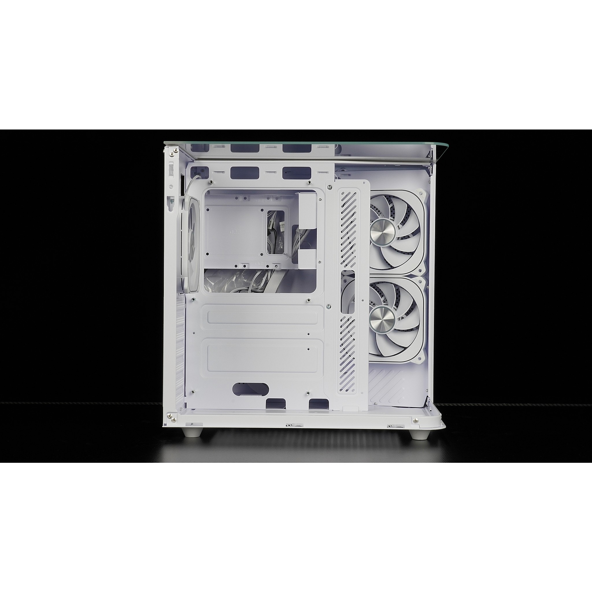 CBR Корпус ATX Cube X860WT, без БП, 1*USB Type-C, 1*USB 3.0, 1*USB 2.0, HD Audio+Mic, 3*fans, White [PCC-ATX-X860WT-WPSU]