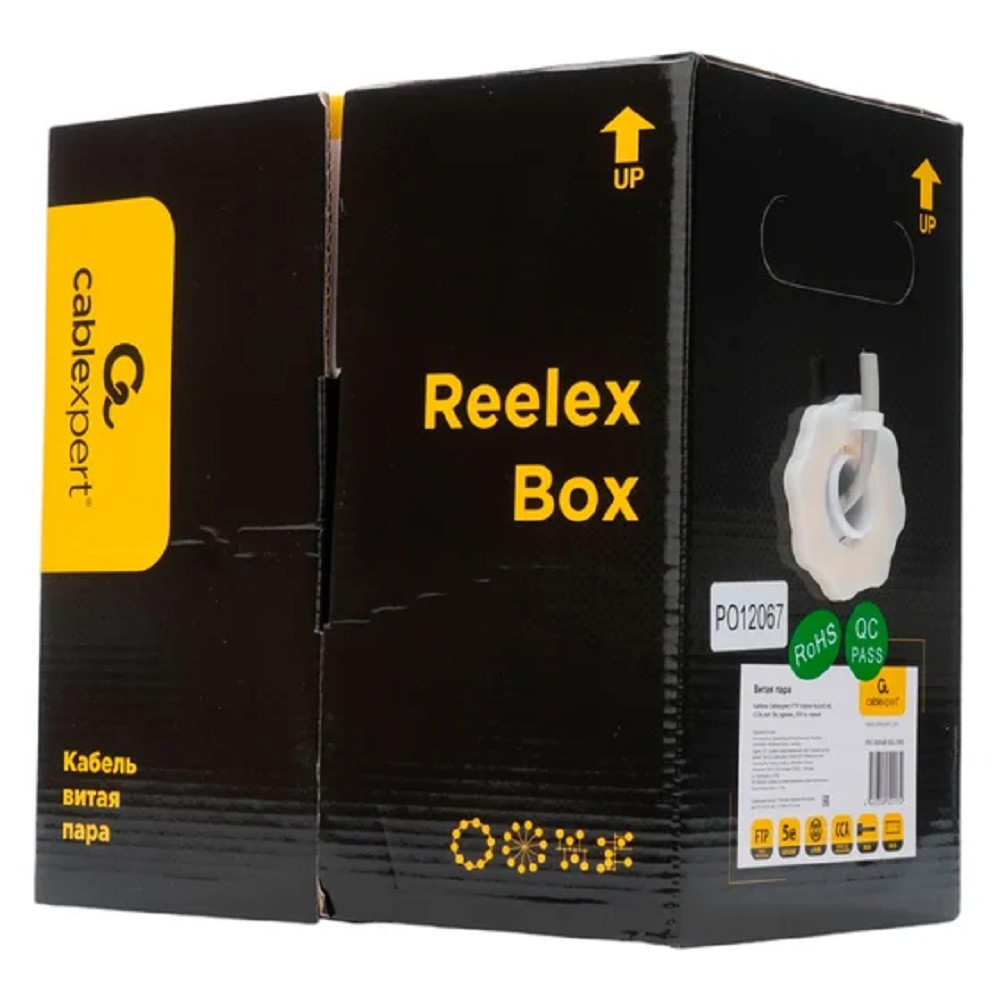 Cablexpert [FPC-5004E-SOL/100] Кабель FTP 5e, 4 пары, 0.48мм, CAA, 100м серый