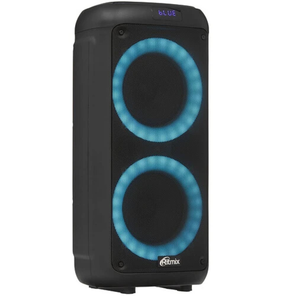 Повреждение упаковки RITMIX SP-875B black {Bluetooth, 30 Гц -18 КГц, FM-радио, RGB-подсветка, AUX, USB, microSD (до 32 Гб, MP3), дисплей: LED, до 6 часов, вход: Jack 6.3 мм, Jack 3.5 мм, USB, 3600 мАч арт. SP-875B_DP