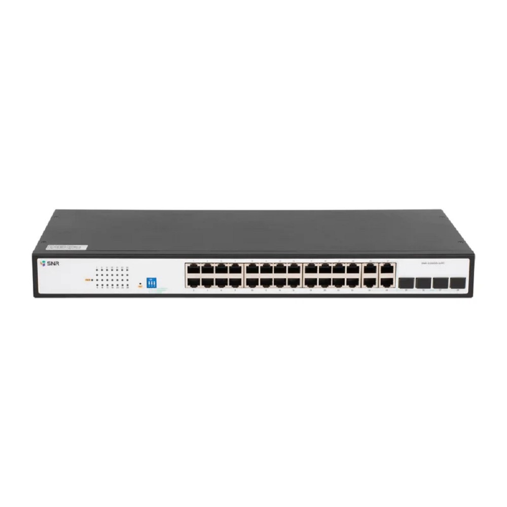SNR Управляемый Web-smart PoE коммутатор уровня 2, 24 порта 10/100/1000Base-T, 4 порта Combo 10/100/1000Base-T|100/1000Base-X SFP, встроенный БП 220V AC арт. SNR-S2300G-24TC