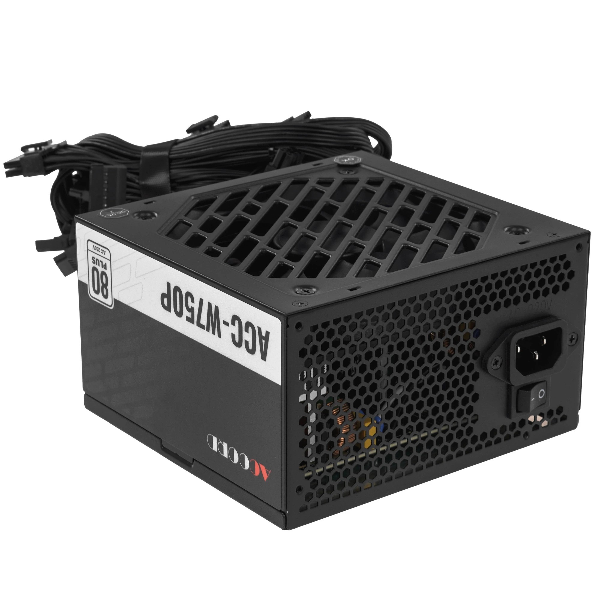 Accord ACC-W750P ATX 750W ACC-W750P 80+ white (20+4pin) 120mm fan 6xSATA RTL Accrod