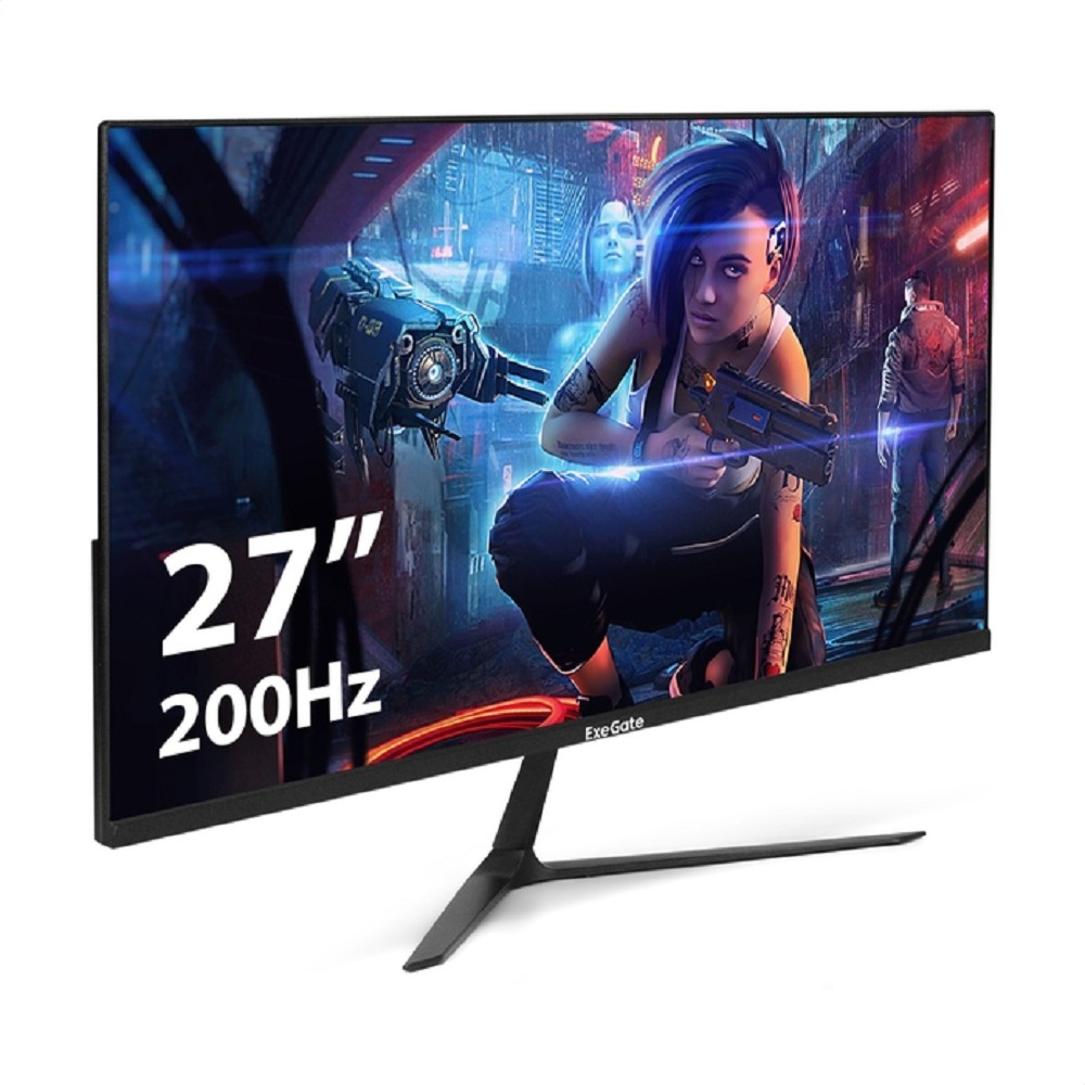 LCD ExeGate 27" EG2700CA Combat {VA 1920x1080 200Hz 1ms 250cd 4000:1 178/178 Speakers 2xHDMI2.1 DisplayPort audio-out FreeSync} [EX300572RUS]