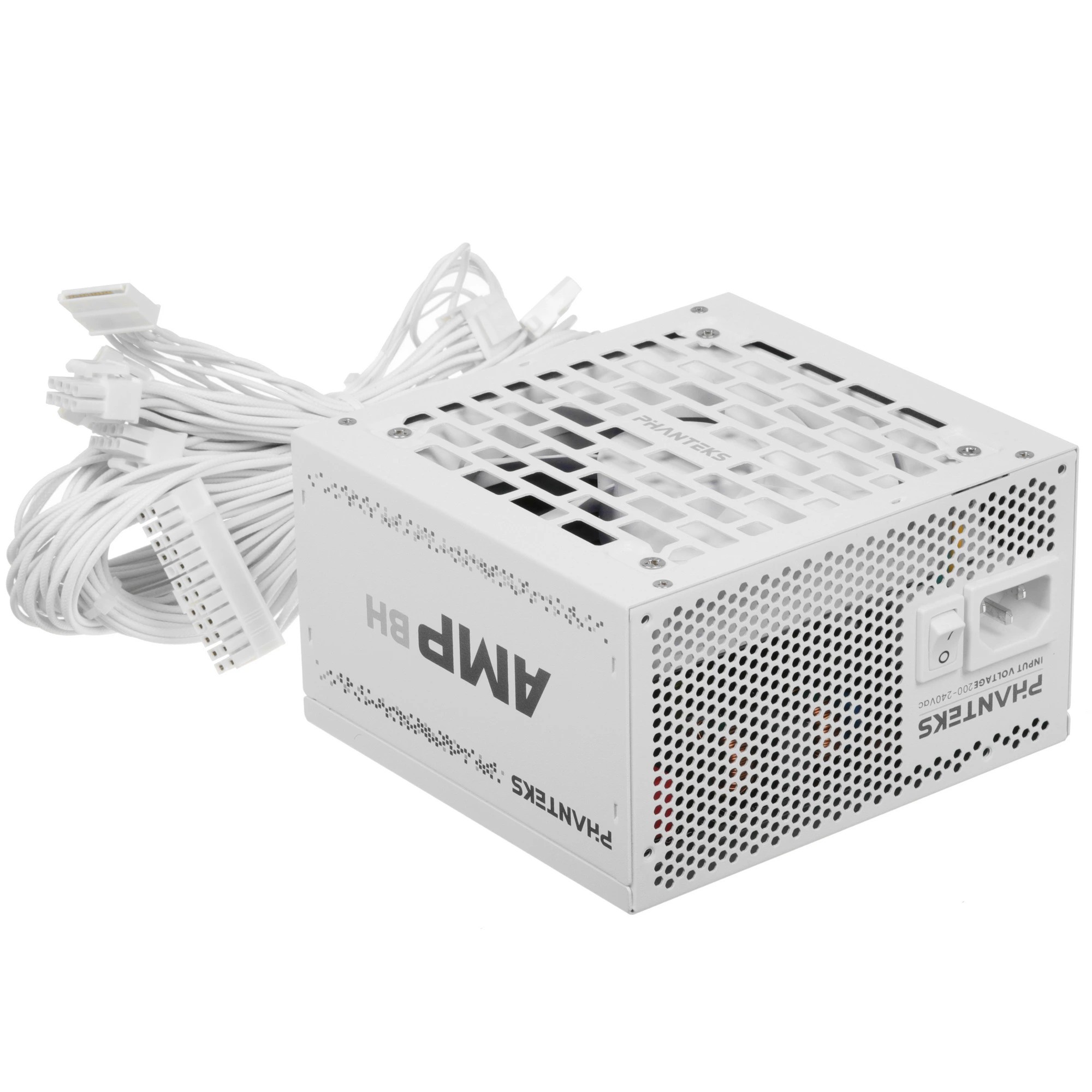 PHANTEKS Блок питания AMP BH 650W (Без кабеля 12V-2x6 (12+4pin), 80 Plus Bronze, ATX 3.1, DC-DC, APFC, 120mm Fan, Japanese main capacitors, White) / PH-P650BM_WT01
