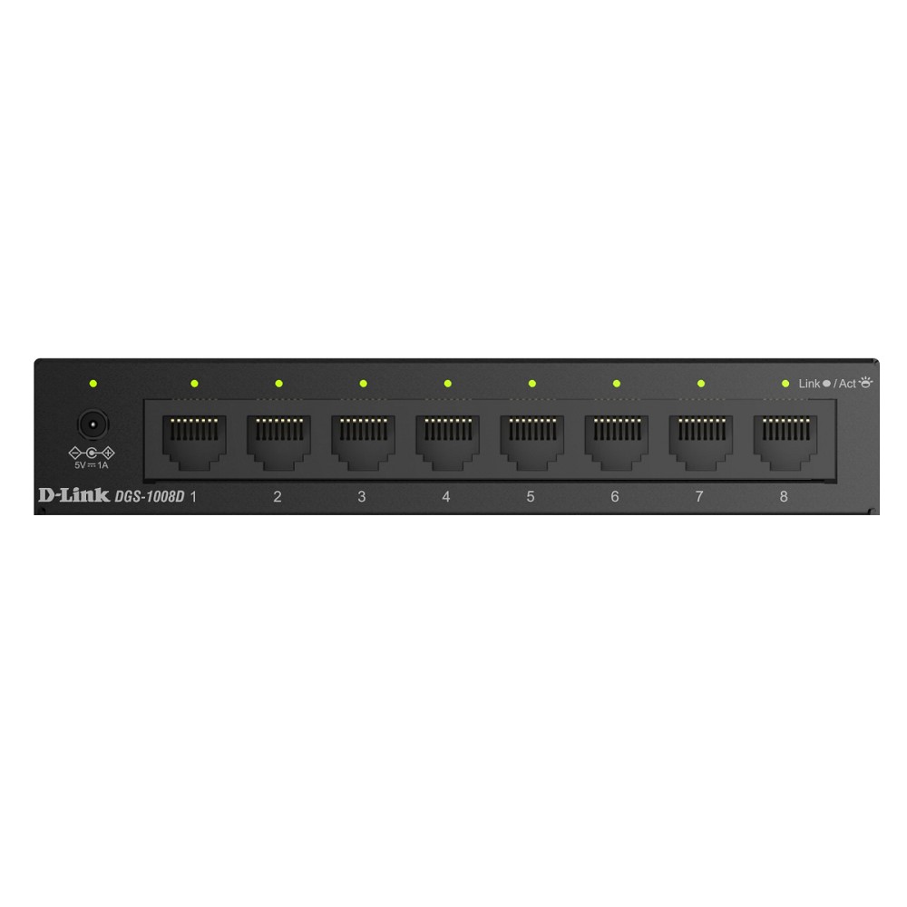 D-Link DGS-1008D/V/S1A Неуправляемый коммутатор с 8 портами 10/100/1000Base-T