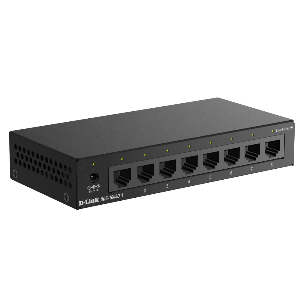D-Link DGS-1008D/V/S1A Неуправляемый коммутатор с 8 портами 10/100/1000Base-T
