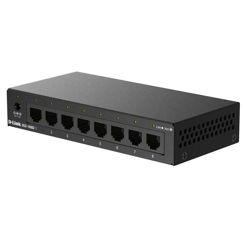 D-Link DGS-1008D/V/S1A Неуправляемый коммутатор с 8 портами 10/100/1000Base-T