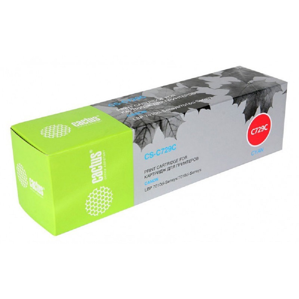 Повреждение упаковки CACTUS Cartridge 729C Картридж для принтеров CANON i-SENSYS LBP7010C/ LBP7018C, голубой, 1000стр. арт. CS-C729C_DP