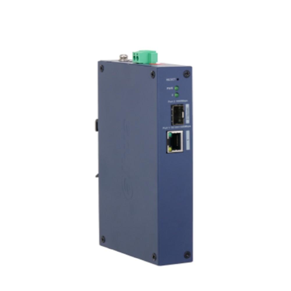 DAHUA DH-CHS4102-1GT 2-портовый облачный коммутатор; 1xRJ45 1G, 1xSFP 1G (uplink); питание 12VDC; грозозащита 6кВ; IP30, IK06;