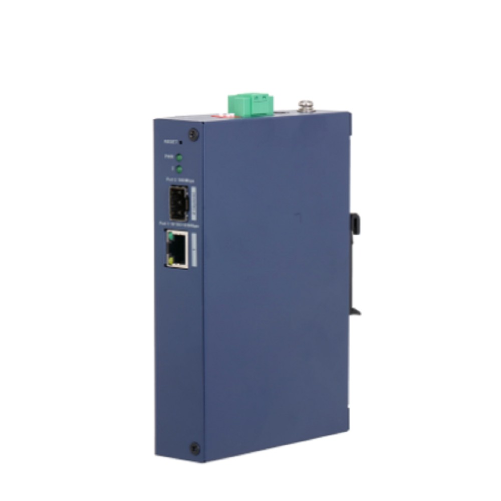 DAHUA DH-CHS4102-1GT 2-портовый облачный коммутатор; 1xRJ45 1G, 1xSFP 1G (uplink); питание 12VDC; грозозащита 6кВ; IP30, IK06;