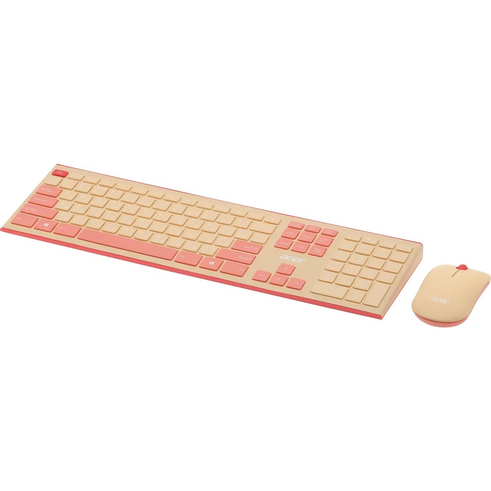 Повреждение упаковки Acer OCC205 [ZL.ACCEE.00F] Комплект (клавиатура+мышь) розовый/бежевый/USB/slim беспроводной арт. ZL.ACCEE.00F_DP