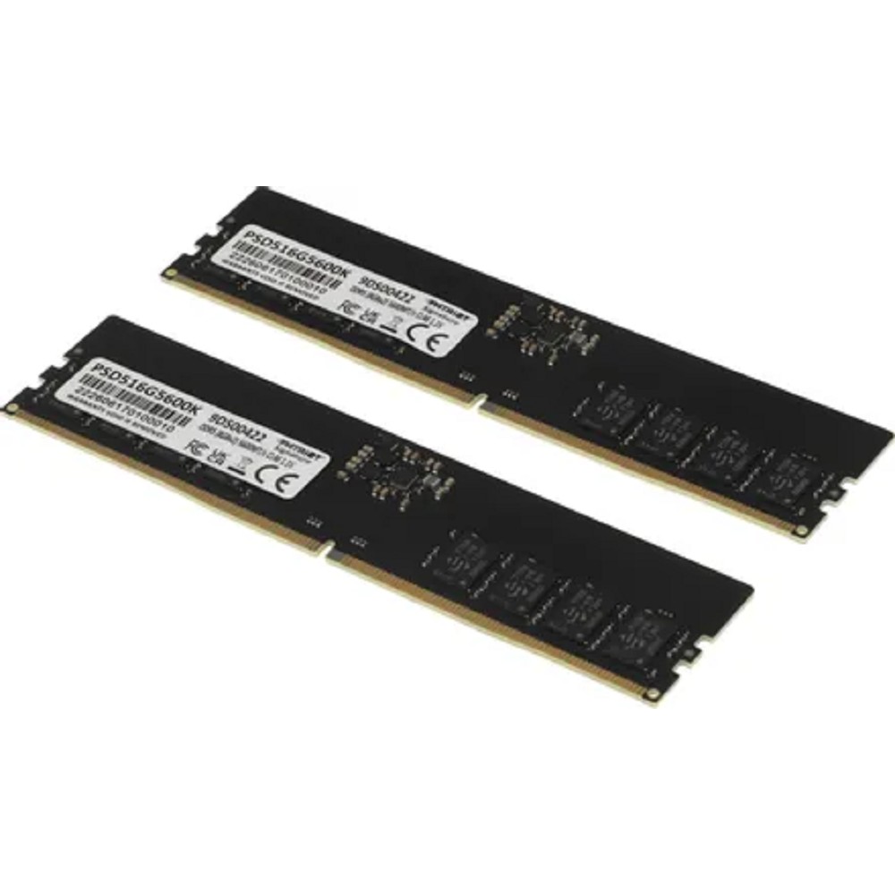 Оперативная память PATRIOT DDR5 DIMM 16GB Kit (2x8Gb) 5600 MT/s CL40 PSD516G5600K