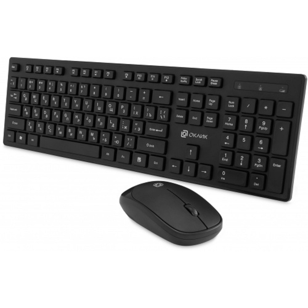 Повреждение упаковки Клавиатура + мышь Oklick S255W Black USB беспроводная slim [1909361] арт. 1909361_DP