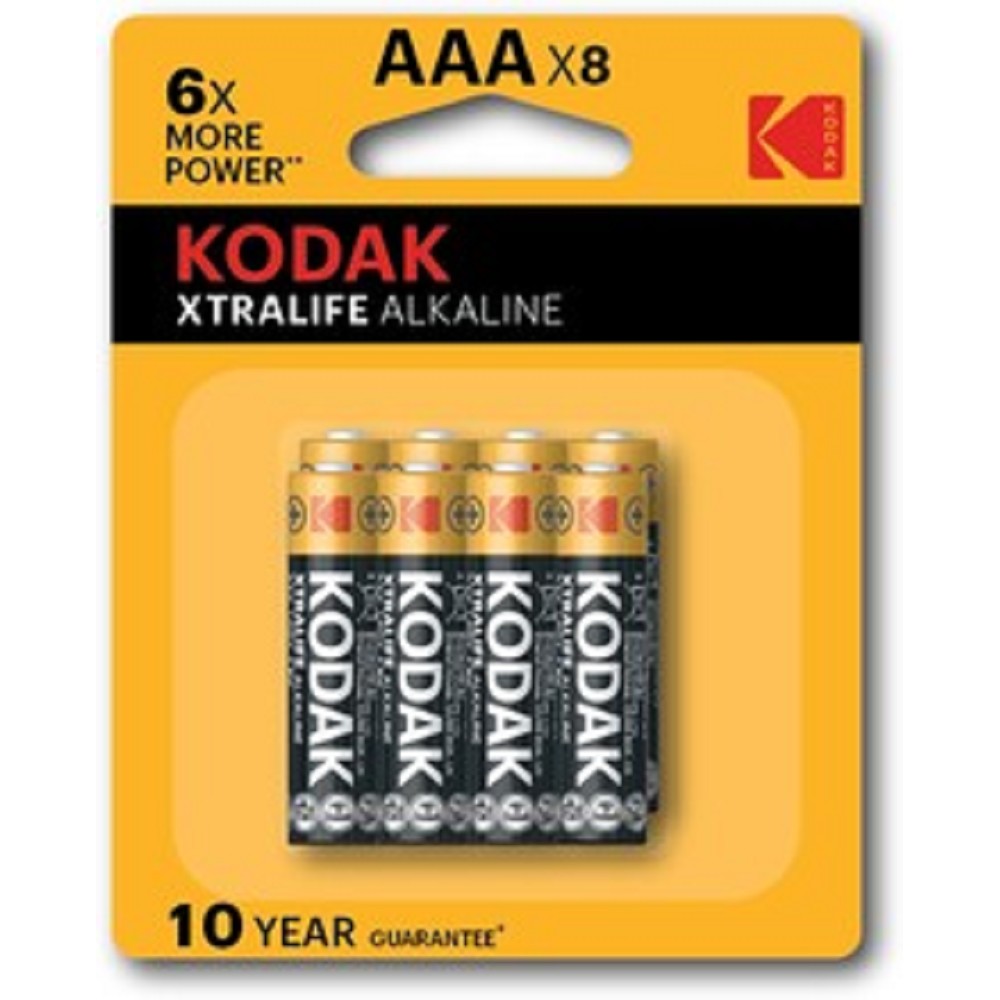 Kodak LR03-8BL XTRALIFE Alkaline AAA (48/192/24192) (8 шт. в уп-ке) арт. B0073095