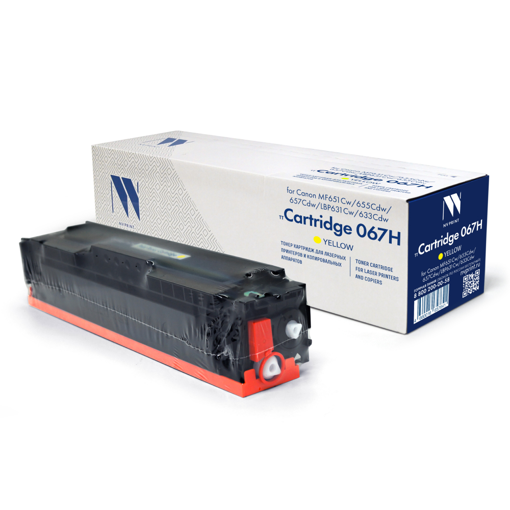 Повреждение упаковки NV Print Cartridge 067H Y/5103C002A Картридж NV-067HY для Canon i-SENSYS LBP631Cw/LBP633Cdw/MF651Cw/MF655Cdw/MF657Cdw (2350k) желтый, с чипом арт. NV-067HY_DP