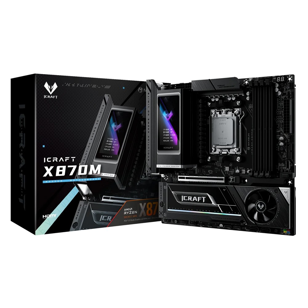 Повреждение упаковки MAXSUN MS-iCraft X870M (Socket AM5, mATX, 4*DDR5(192Gb), DP/HDMI, 2*SATA3, 3*M.2, 1*PCIEx16, 2* Type-C, 2*USB 2.0, 6*USB 3.2, LAN 1*5G, SPDIF, WiFi7, RTL) арт. MS-iCraft X870M_DP