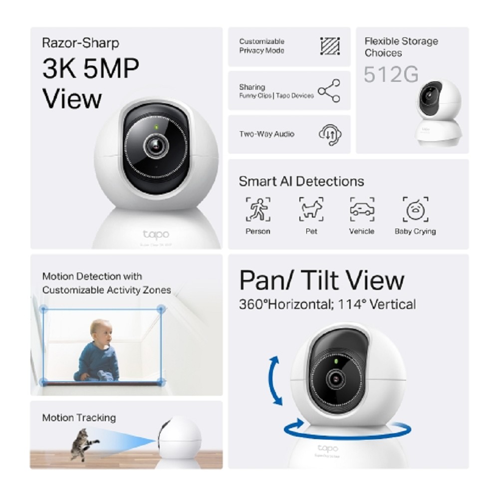 Повреждение упаковки TP-Link Tapo C230 Поворотно-наклонная беспроводная облачная IP-камера с ИИ арт. Tapo C230_DP