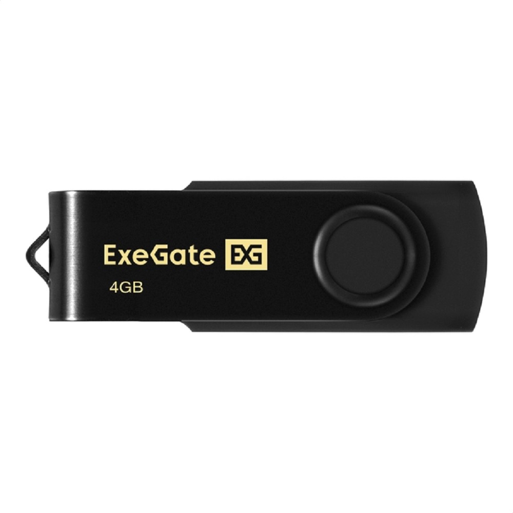 Exegate EX302029RUS USB-флеш накопитель ExeGate Jet 4GB черный (USB2.0, 480Mbps, пластик/металл)